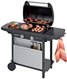 Campingaz 2 Series Classic LX Vario Barbacoa a Gas, BBQ con 2 Quemadores, 7.5 KW, Plancha y Parrilla de Acero Estampado, 2 Mesas Laterales