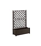 HERSTERA 10014400 - Jardinera con enrejado, marrón oscuro, 100 x 43 x 142 cm