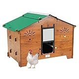 Gallinero Prefabricado Polly Farm - Gallinero de Exterior - Montaje sin Herramientas - Incluye ponedero y Perchas - Fácil Limpieza