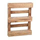 Nature by Kolibri - Palés decorativos de madera para plantas, jardinera decorativa de pared (tamaño grande, flameado)