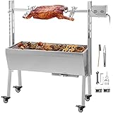 VEVOR Asador de Cordero, 88 x 44 cm, Juego de Barbacoa portátil, Plegable, de Acero Inoxidable, para carbón Vegetal, 40 kg, para Viajes, Exteriores, caravanas, Viajes por Carretera, Fiestas, Familia