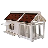 XYF Caseta para Perros Exterior Madera Maciza La Gran Jaula De Madera para Perros Casa De Perro, La Casa De Gato Mascota De Madera con Techo, Fácil De Montar (Size : Wood-200x100x120 cm)