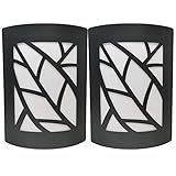 FactorLED Pack x2 Aplique de Pared LED 12W, Lámpara Exterior IP44, Iluminación agradable para Casa, Balcón, Jardín, Porche, Camino, Patio, Luz Cálida 3000K [Clase de eficiencia energética A+]