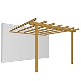 LOSA Pérgola adosada de madera de pino macizo. Tamaño de la cubierta: 300 x 240 cm.