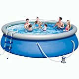 DXIUMZHP Piscinas Desmontables Piscina Hinchable Rectangular 15 Pies, Gran Piscina Inflable, Piscina Infantil para Adultos En El Patio, con Bomba De Filtrado, Escalera De Piscina