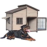 Villa para Perros de Madera Maciza Interior al Aire Libre Jaula para Perros Perrera para Perros Grandes, medianos y pequeños para Perros pequeños y Gatos Casa para Gatos (Size : XX-L)