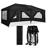 Carpa 3x6 Cenador Plegable pergola Plegable Impermeables Carpas de Jardin, para Exteriores, de Alto Rendimiento, con 6 Paredes Laterales