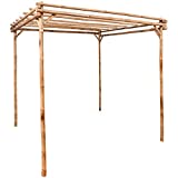 vidaXL Pérgola de Bambú Mueble de Patio Realidad Bambú Armadura de Flora Planta Bien Decorado al Patio Jardín Naural Ligero Verdor 170x170x220 cm