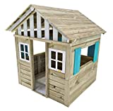 MASGAMES | Casita Infantil Lollipop XL HORECA | Homologada para escuelas | Cumple normativa EN1176 | Madera tratada | Anclajes incluidos | (Azul)