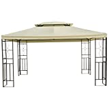 Outsunny Gazebo Cenador para Terraza Jardín Patio - Tipo Carpa Pabellón para Fiesta - 3x4x2.65m
