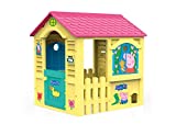 Chicos - Peppa Pig Casita Infantil para Exterior | Plástico Resistente y Duradero | Montaje/desmontaje Sencillo y rápido | Color Amarillo con tejado Rosa. (89503)