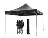 MaxxGarden Gazebo 3x3m - Impermeable - Pop-up - Incl. Bolsa - Protección UV 50+ - Carpa Plegable para jardín Carpa para Fiestas - Negro