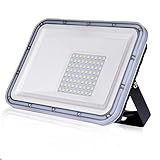 50W Proyector LED exterior IP67 Impermeable Foco LED exterior 4500 lumen 6500K Blanco frío Iluminación Led Floodlight para Jardín, Garaje, Balcón, Césped, Terraza, Porche Foco exterior