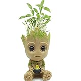 GTLAOGS Baby Groot Maceta Treeman, Figura de acción, maceta con orificio de drenaje, para plantas y portalápices, plantas, jardín, balcón, decoración de acuarios, altura: 14,5 cm
