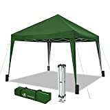 VOUNOT Gazebo Plegable Cenador 3x3 m Pabellon de Jardin Pop Up, Verde