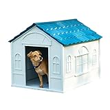 ZYYWX Casetas para Perros Casa De Perro Al Aire Libre con Puerta, A Prueba De Viento, Protector Solar, A Prueba De Lluvia, Casetas para Perros Grandes, Medianos Y Pequeños, Desmontable