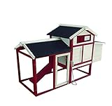 GARDIUN KSU12889 - Gallinero Kansas 62x152x92 cm Madera Pintada y Metal