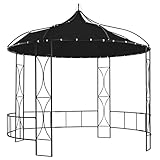 Atlojoys Cenador Redondo, Carpa, Pergolas De Jardin, Pergolas para Terraza, Techos para Terrazas, Cenadores para Jardin, Carpas para Exteriores, Gris Antracita 300x290 cm