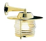 Lámpara aplique de pared en latón con tulipa de farol