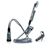 Ducha de Camping Recargable Colapz - Ducha portátil para Perros - Jet Wash para Bicicletas - 1 Cabezal de Ducha - 1 Cabezal de Chorro - Estuche de Transporte Incluido