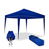 wasabi Carpa Plegable 3x3m Classic Azul de jardín, terraza, Camping, Playa