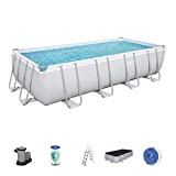 BESTWAY Piscina Desmontable Tubular Power Steel 488x244x122 cm Depuradora de arena de 3.028 litros/hora - 56671