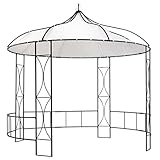 Atlojoys Cenador Redondo, Carpa, Pergolas De Jardin, Pergolas para Terraza, Techos para Terrazas, Cenadores para Jardin, Carpas para Exteriores, Blanco 300x290 cm