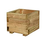 FKL D23 - Jardinera de madera para jardín, terraza, macetero, impermeabilizado, ya montado