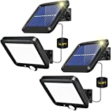 【2 Paquete】Luz Solar Exterior con Sensor de Movimiento, Focos LED Exterior Solares, Foco Solar Exterior, Lampara Solar Exterior, Luces Solares LED Exterior, 3 Modos Focos Solares Exterior para Jardin