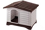 Ferplast Caseta de Exterior, Caseta para Perros DOGVILLA 90 en Resina Termoplástica Resistente, Pared Lateral Abatible