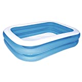 Bestway - Piscina hinchable azul rectangular deluxe, 211 x 132 x 46 cm