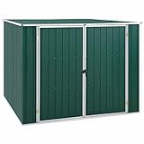 Leepesx Cobertizo de jardín, Caseta Jardin, Armarios Exteriores para Calderas, Casa Prefabricada, Cobertizo Jardin Exterior, Casetillas De Jardin, Acero galvanizado Verde 195x198x159 cm