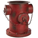 Pureday Hydrant Shabby Chic - Macetero (Hierro, 35 x 32 x 36 cm), Color Rojo