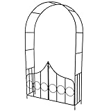 TecTake Arco para Enredaderas Arco de Rosas con la Puerta