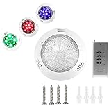 Haofy AC12V Lampara Alberca, Focos LED Piscina, 35W RGB Luz LED Piscina Sumergible, Luces de Piscina LED Sumergibles IP68, Lámpara Subacuática Multicolor Impermeable con Control Remoto