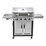 Char-Broil Advantage Series 445S Barbacoa de Gas con 4 Quemador Lateral, Acero Inoxidable, con placa de hierro fundido