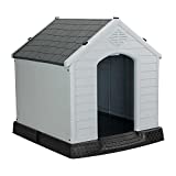 7H SEVEN HOUSE Caseta de Resina para Perros 98,5x105x96,5cm 7house | Caseta para Perros Grandes | Caseta de Plástico 100% Reciclable y Ecológico | Caseta Mascota Exterior e Interior
