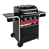 Char-Broil Gas2Coal® Barbacoa híbrida: Barbacoa de Gas y carbón de Tres quemadores, Acabado en Negro.