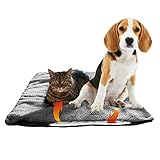 riijk Manta calefactora para Perros 90 x 64 cm - Manta autocalentable para Perros - Lavable y sin crujidos - Manta calefactora para Perros - Estera calefactora para Perros