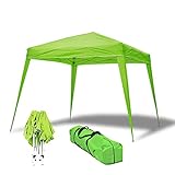 wasabi Carpa Plegable 3x3m Compact Verde de jardín, terraza, Camping, Playa