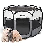 Nobleza - Parque Plegable para Perros, Portátil Parque para Perros, Impermeable Parque de Juego de Tela Oxford, Jaula Octagonal para Cachorros, Gatos, Perros, Conejos, 72x72x45cm