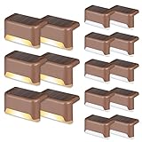 GIGALUMI Luces solares para exteriores, 16 pcs, luz de escalera, impermeable, iluminación LED para escaleras exteriores, escalones, valla, patio, terraza, canalón, decoración, blanco cálido