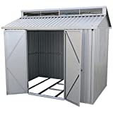 Duramax - caseta cobertizo jardín - Duramax - Caseta cobertizo jardin - Aluminio - color gris plata - 2.63 x 1.83 x 2.31 metros - incluye suelo