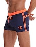 Arcweg Bañadores de Natación Traje de Baño Corto para Hombres Calzoncillos Secado Rápido Elástica Deportes Acuáticos (M, Naranja)