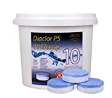 DIASA INDUSTRIAL Cloro para Piscinas DIACLOR PS 10 Efectos 5 KG - 25 Pastillas de Cloro Multiacción (200 gr) - Tratamiento Completo 10 Acciones - Nueva FÓRMULA 100% Segura