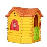 TWW Casita De Juegos para Niños con Casita De Jardín para Interiores Casita De Juegos De Plástico, Casa De Plástico para Interiores Y Exteriores