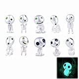 Figura de Princesa Mononoke, 10 Pcs Estatua De JardÃ­n con Brillo En La Oscuridad, Rboles de La Princesa Mononoke, Hechos de Resina, para Decoraciones Interiores y Exteriores del Hogar y El JardÃ­N