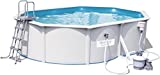 Bestway - Piscina desmontable de acero hydrium oval 500x360x120 cm + depuradora de arena