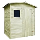 Leepesx Caseta cabaña de jardín, Cobertizo Jardin Exterior, Armario Exterior, Cabaña Exterior, Armarios Terraza Exterior, de Madera de Pino impregnada 1,5x2 m