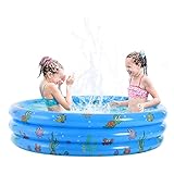Foreverup Piscina para niños Piscina para bebés, Piscina Infantil para niños con Bomba de Aire, Piscina Inflable, Piscina para niños para jardín Interior y Exterior Bebés pequeños (130 cm * 30 cm)